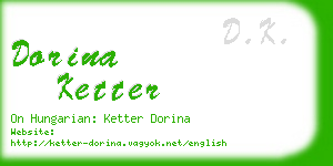 dorina ketter business card